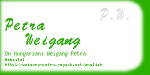 petra weigang business card